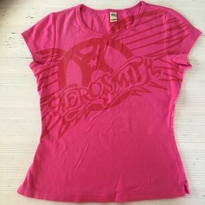 Aerosmith vintage pink girls XL tee